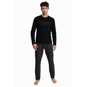 Henderson Insure 40963-99X černo-tmavě šedé Pánské pyžamo, L, Czarno-Ciemno Szary