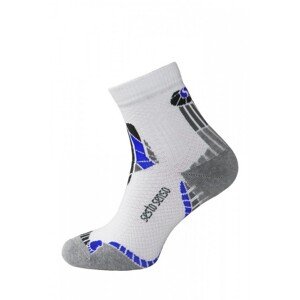 Sesto Senso Multisport model 01 m Ponožky, Světle šedá, Bílo-modrá