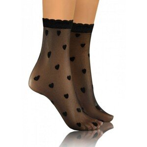 Sesto Senso Fashion vzor 04 pikot Dámské ponožky, UNI, černá