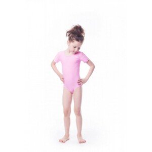 Shepa Gymnastický dres Body lycra (B9) krátký rukáv, 152, růžová