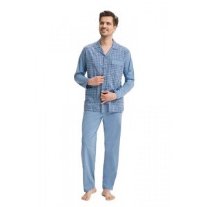 Luna 797 Pánské pyžamo, M, modrá