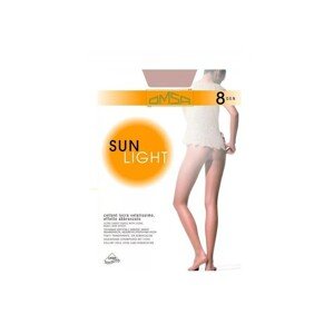 Omsa Sun Light 8 den punčochové kalhoty, 5-XL, nero/černá