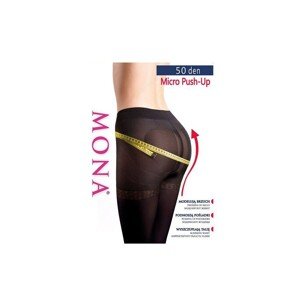 Mona Micro Push-Up 50 den punčochové kalhoty, 3-M, nero/černá