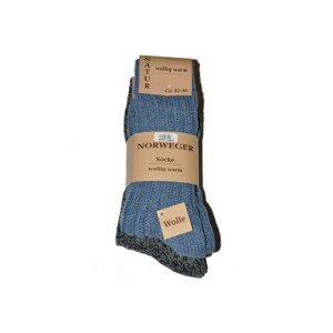 WiK art.21108 Norweger Socke A'2 Pánské ponožky, 39-42, modrá-modrá