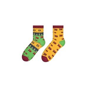 More 078 Damskie Nepárové Ponožky, 35-38, zelená světlý