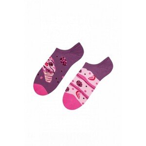 More 005 Asymetrické kotníkové ponožky, 39-42, růžová