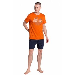 Henderson Led 38867-22X Pánské pyžamo, XXL, Oranžově-Modrá