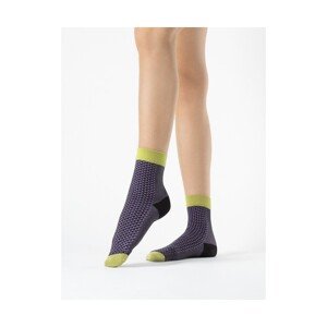 Fiore G 1118 Op-Art 40 den Dámské ponožky, UNI, dark lilac