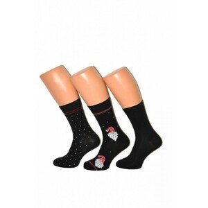 Cornette Premium A47 vánoční A'3 Pánské ponožky, 39-41, černá