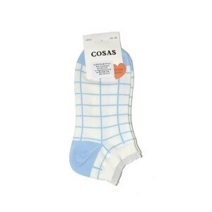 Cosas LM18-69/3 vzor Kotníkové ponožky, 35-38, světle modrá