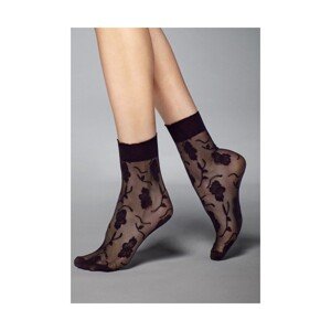 Veneziana Fiore dámské ponožky, UNI, nero/černá