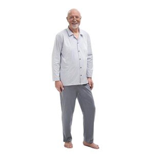 Martel Antoni 403 Rozepínané Pánské pyžamo plus size, 3XL, modrá-světle modrá