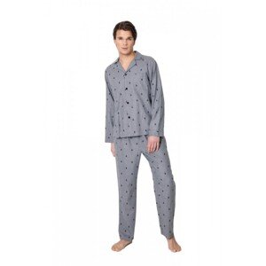 Aruelle Elis Long Pánské pyžamo, L, šedý melanž