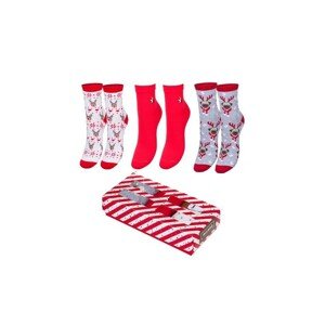 Milena Vánoční krabička dámských ponožek A'3, 37-41, mix kolor-mix vzor