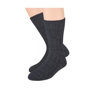 Steven art.085 Vlněné pánské ponožky, 44-46, černá