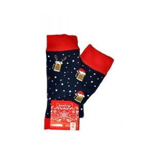Milena 1290 Vánoční pánské ponožky, 38-41, modrá