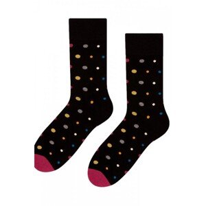 More Mix Dots 140-051 černé Pánské ponožky, 43/46, černá