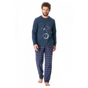 Key MNS 616 B23 Pánské pyžamo, M, modrá-kratka