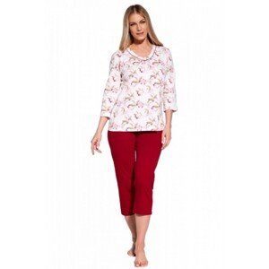 Cornette 481/360 Adele Dámské pyžamo plus size, 3XL, růžová světlý