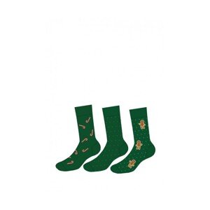 Cornette Premium A57 A'3 Dámské ponožky, Světle šedá, zelená