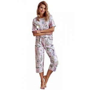 Taro Olive 3122 W24 Dámské pyžamo, S, Bílá-květy
