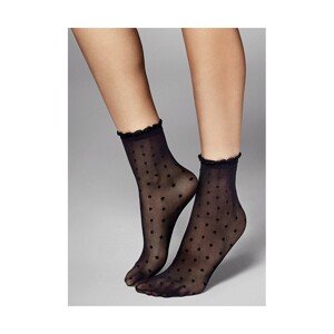 Veneziana Myriam dámské ponožky, UNI, nero-rosso