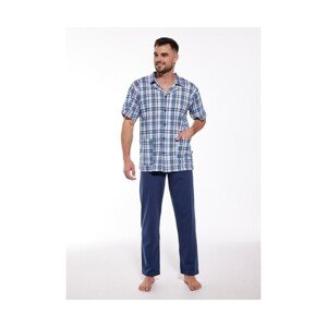 Cornette 318/50 Pánské pyžamo, S, modrá-kratka