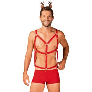 Vánoční kostým Mr Reindy set - Obsessive S/M Červená