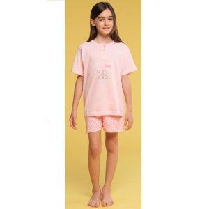 Dívčí pyžamo Karelpiu KC4138 3/4 Růžová