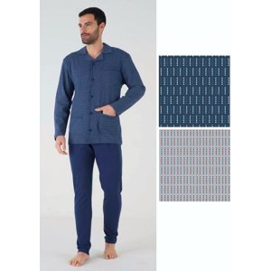 Pánské pyžamo Karelpiu KF5114 M Modrá