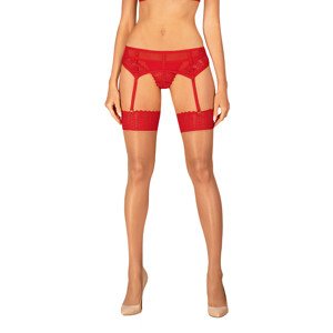 Sexy punčochy Ingridia stockings - Obsessive XS/S Červená