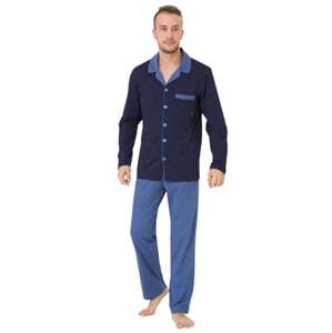 Pánské pyžamo Norbert 670 HOTBERG granát (modrá) XXL