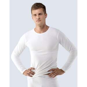 Pánské tričko s dlouhým rukávem BAMBOO GINO 58004P bílá S/M