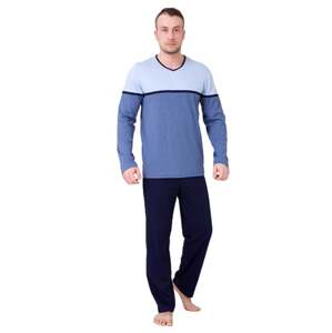 Pánské pyžamo Gaspar 541 HOTBERG modrá světlá M