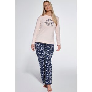 Dámské pyžamo Cornette Birdie - bavlna Růžovo-tmavěmodrá 3XL