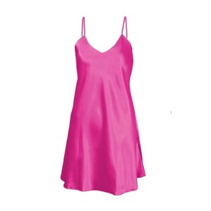 Noční košilka Dkaren Karen - saténová Tmavě růžová XL