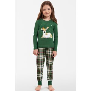Dívčí pyžamo Italian Fashion Zonda - dlouhé bavlněné Zelená 4 roky