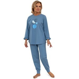Dámské pyžamo Martel Daria - bavlna Modrá 2XL