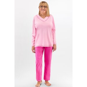 Dámské pyžamo Martel Dana - výstřih do “V” Růžová 2XL