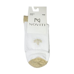 Dámské ponožky Noviti s třpytivými prvky SB028 Bílá 39-42