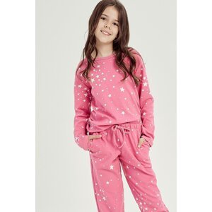 Dívčí pyžamo Taro Erika - bavlna Růžová 158