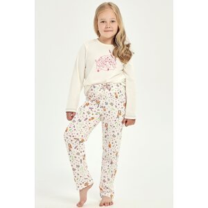 Dívčí pyžamo Taro Nell - bavlna Světle béžová 110