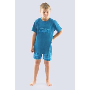 Bavlněné chlapecké pyžamo Gina 69002P Tmavě modrá 140-146